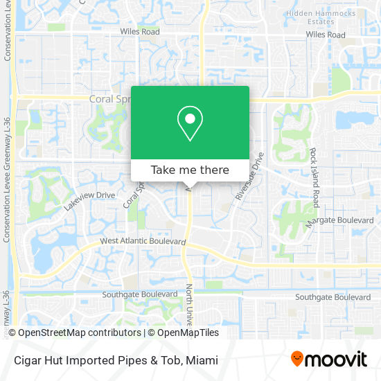 Mapa de Cigar Hut Imported Pipes & Tob