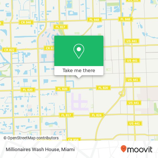 Millionaires Wash House map