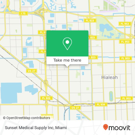 Mapa de Sunset Medical Supply Inc