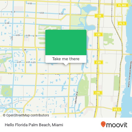 Hello Florida Palm Beach map