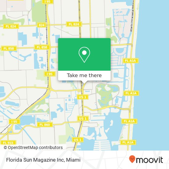 Mapa de Florida Sun Magazine Inc