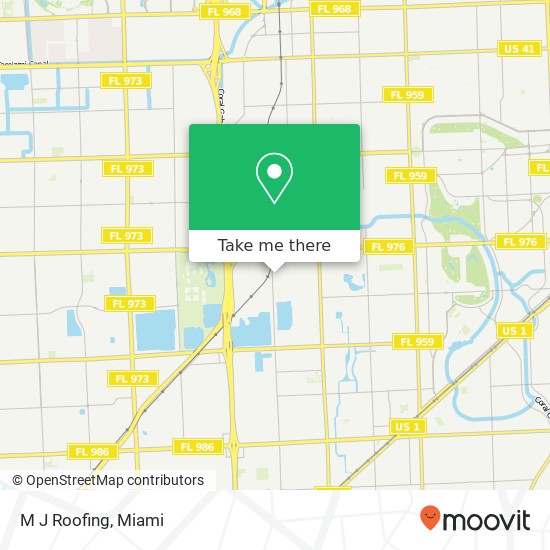 M J Roofing map