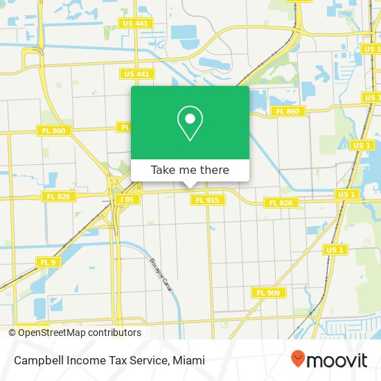 Campbell Income Tax Service map