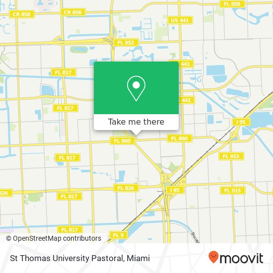 Mapa de St Thomas University Pastoral