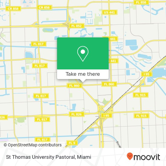 St Thomas University Pastoral map