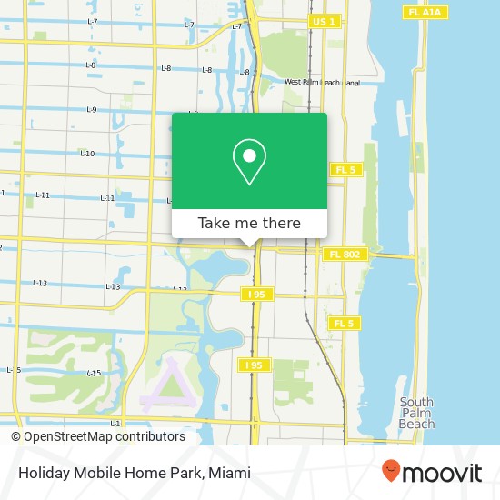 Mapa de Holiday Mobile Home Park