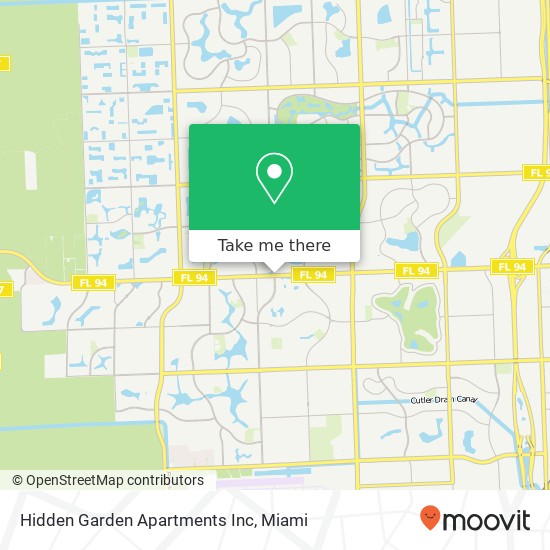 Mapa de Hidden Garden Apartments Inc