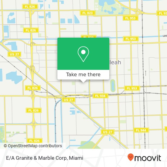 E/A Granite & Marble Corp map