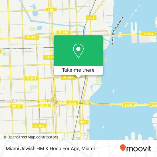 Miami Jewish HM & Hosp For Age map