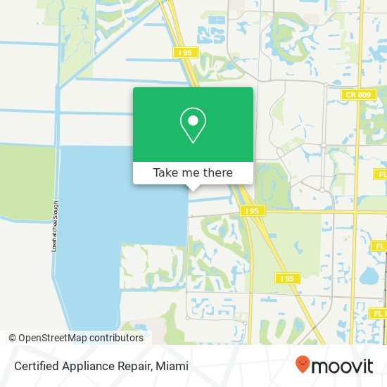 Certified Appliance Repair map