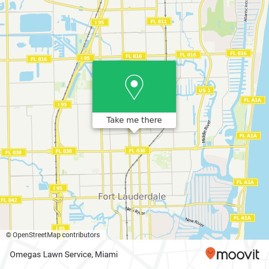 Omegas Lawn Service map