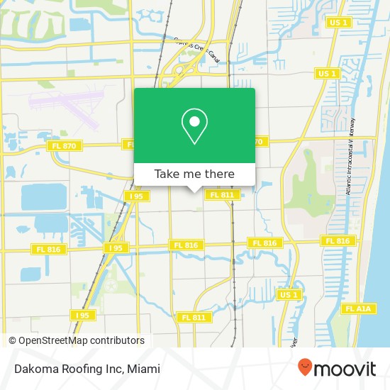 Mapa de Dakoma Roofing Inc