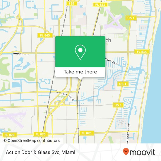 Action Door & Glass Svc map