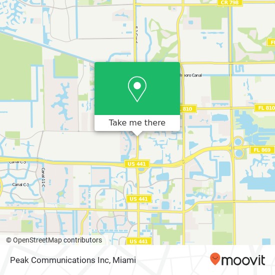 Peak Communications Inc map