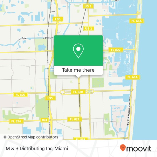 M & B Distributing Inc map