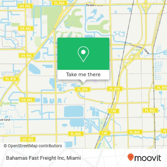 Mapa de Bahamas Fast Freight Inc