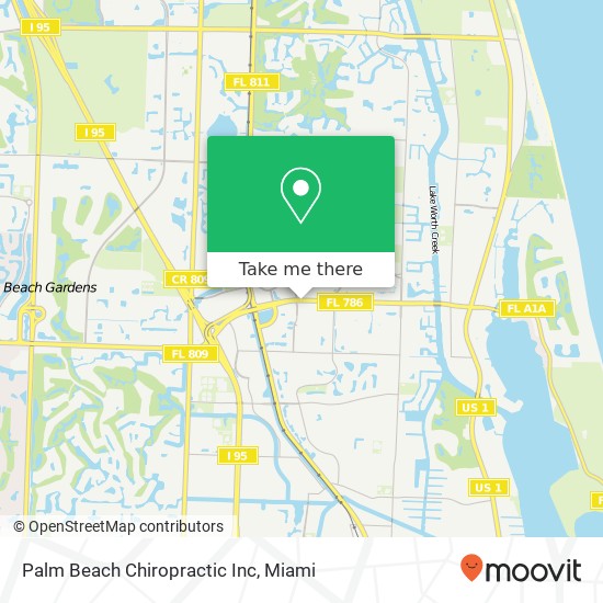 Palm Beach Chiropractic Inc map