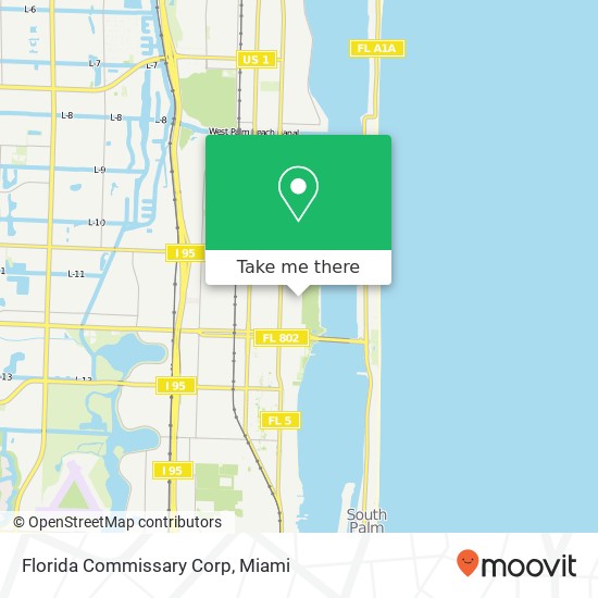 Mapa de Florida Commissary Corp