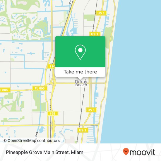 Mapa de Pineapple Grove Main Street