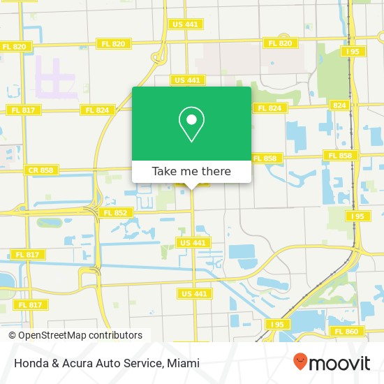 Mapa de Honda & Acura Auto Service