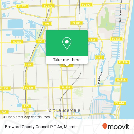 Broward County Council P T As map