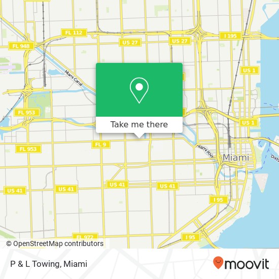 P & L Towing map