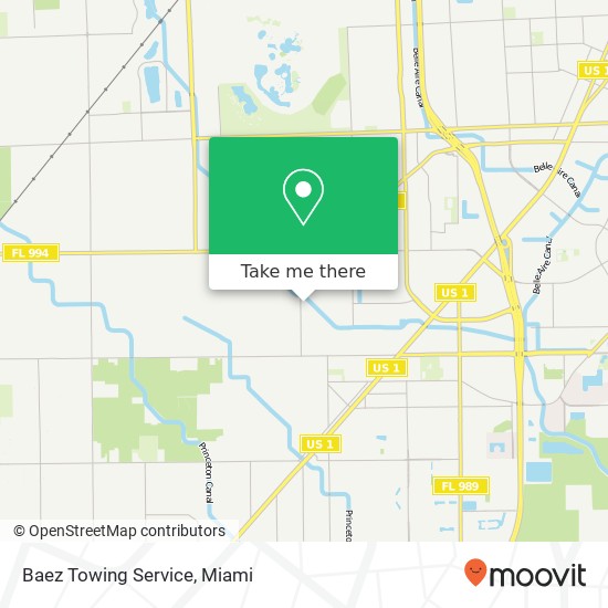 Baez Towing Service map