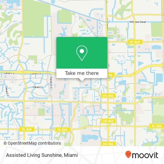 Assisted Living Sunshine map