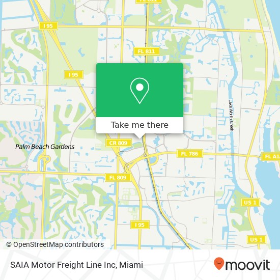 SAIA Motor Freight Line Inc map