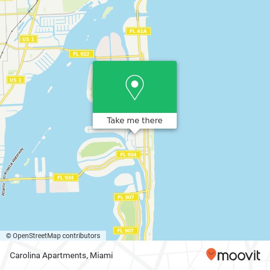 Carolina Apartments map