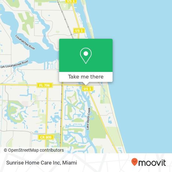 Sunrise Home Care Inc map