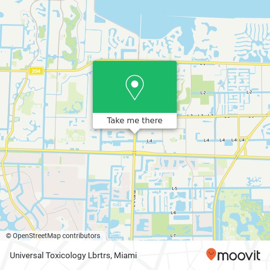 Universal Toxicology Lbrtrs map