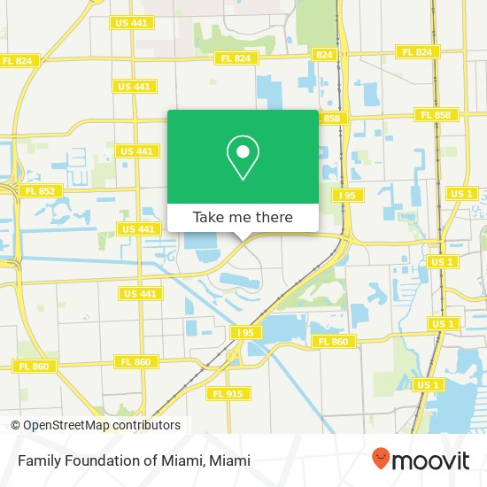 Family Foundation of Miami map