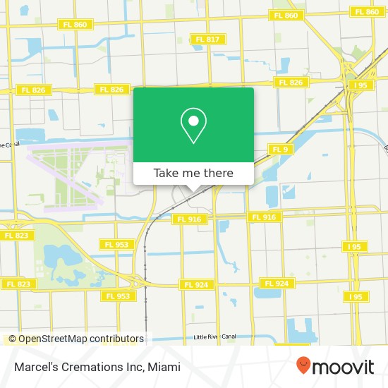 Marcel's Cremations Inc map