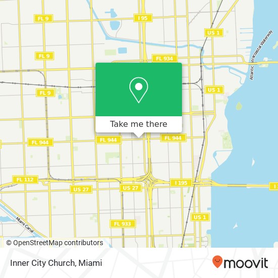 Mapa de Inner City Church