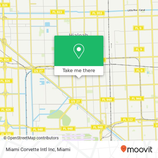 Miami Corvette Intl Inc map