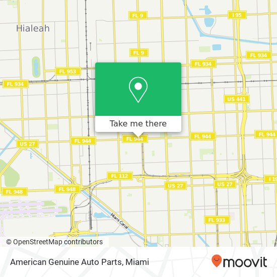 American Genuine Auto Parts map