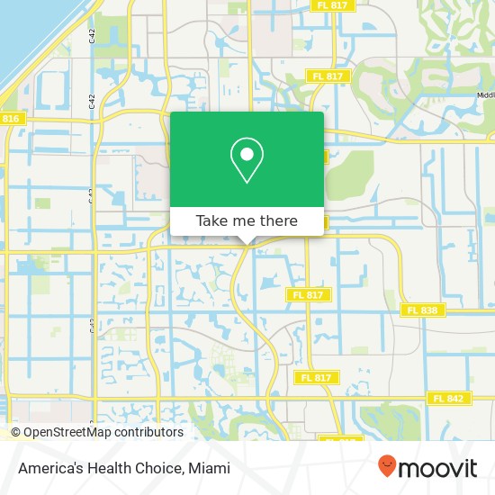 Mapa de America's Health Choice