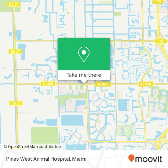 Pines West Animal Hospital map
