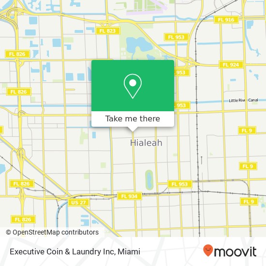 Mapa de Executive Coin & Laundry Inc