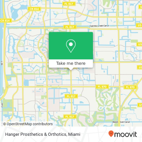 Mapa de Hanger Prosthetics & Orthotics