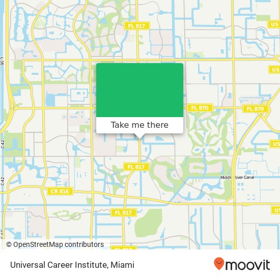 Universal Career Institute map