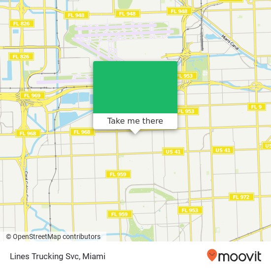 Lines Trucking Svc map