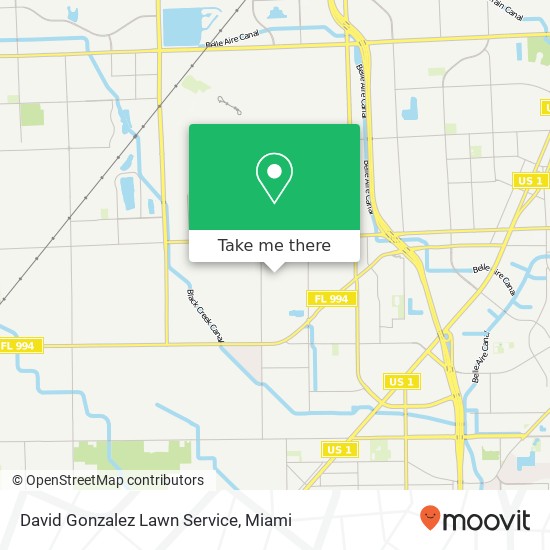 David Gonzalez Lawn Service map