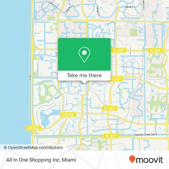 All In One Shopping Inc map