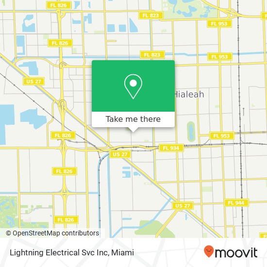 Lightning Electrical Svc Inc map