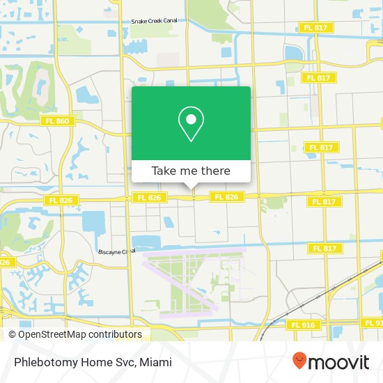 Phlebotomy Home Svc map