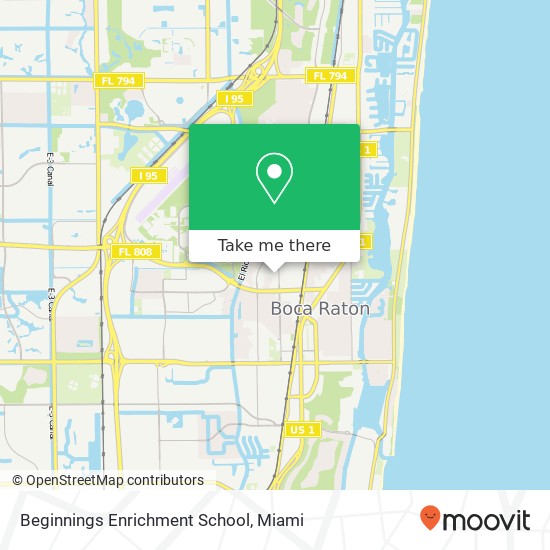 Beginnings Enrichment School map