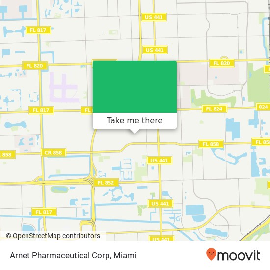 Arnet Pharmaceutical Corp map