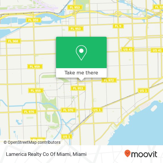 Lamerica Realty Co Of Miami map
